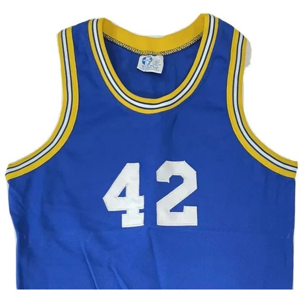 VTG Betlin Mens Basketball 42 Jersey Medium Golden State UCLA Blue Tag XL USA